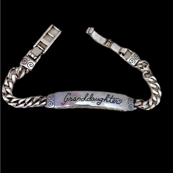 Brighton Granddaughter ID Bracelet.  Rare and Retired.  Silver plated ID - Picture 3 of 6